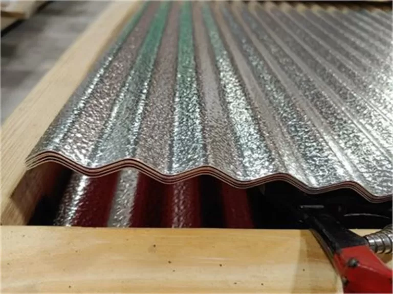 Embossed aluminum sheet for cold room insulation in commercial buildings