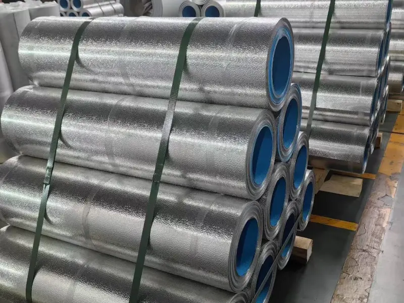 Stucco embossed aluminum Jacketing for HVAC systems