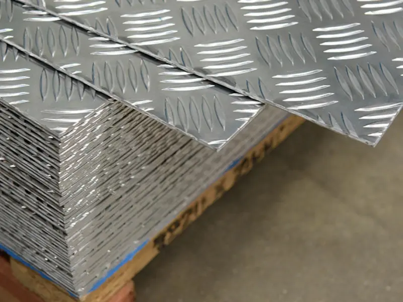Aluminum checker plate used for vehicle flooring