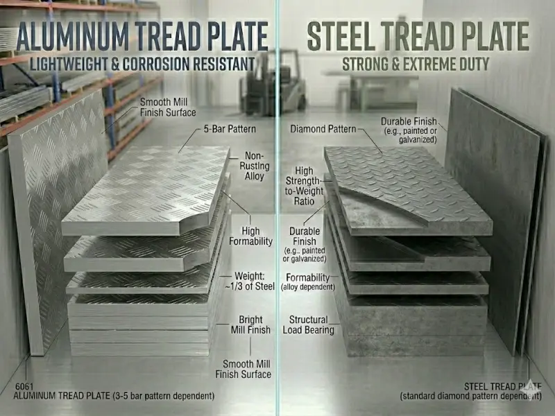 Custom Aluminum Tread Plate Sizes and Patterns